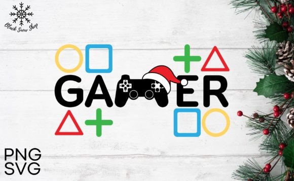 Christmas Gamer Kid Svg: Graphics for Crafts Content