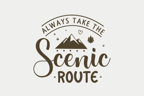 Embroidering the Outdoors: Always Take the Scenic Route, Camping SVG