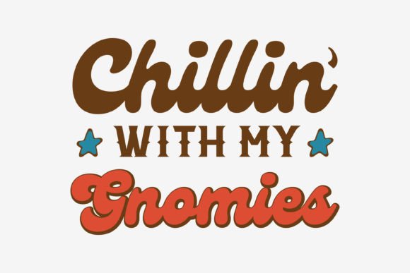 Retro Christmas Svg Chillin with My Gnom: Graphics & Crafts