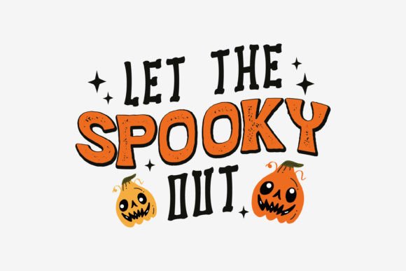 Retro Let the Spooky out: A Versatile Halloween Graphics Asset for Crafts
