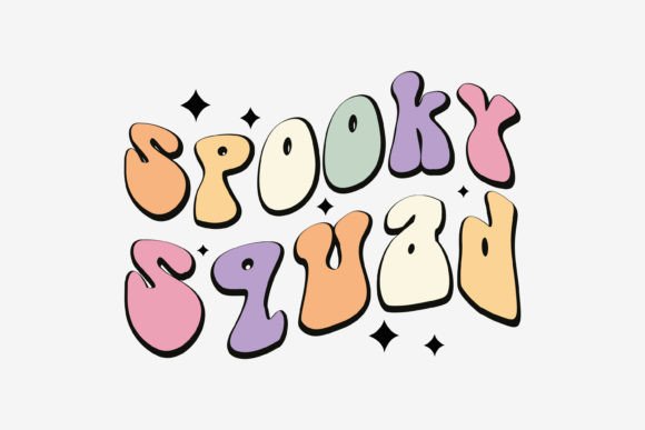 Spooky Squad Retro Halloween SVG for Graphics and Crafts