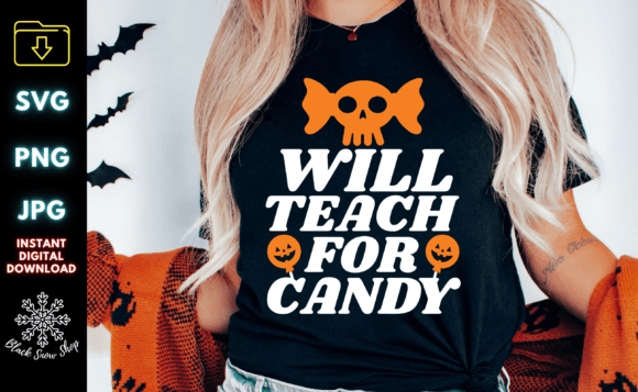 Will Teach for Candy Halloween SVG: Graphics & Crafts Review